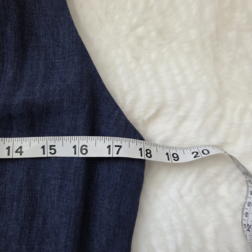 Jenni Kayne Indigo Button-Front Linen Midi Dress - Picture 12 of 15